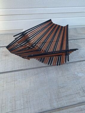 MCM Art Bowl Folding Chopstick Fruit Bowl Basket Modern Design Sleek Space Saver